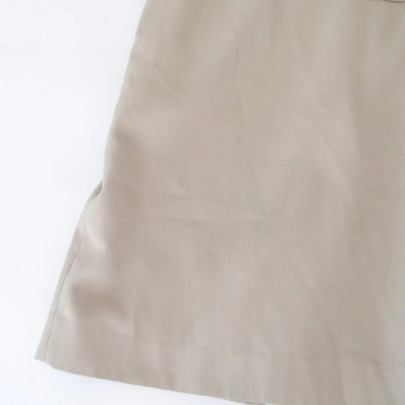 Vintage Laura Winston Beige Pleated Back Long Belted Trench Coat 12 - Picture 8 of 16